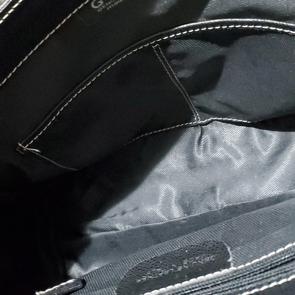 VINTAGE GIUDIT BLACK PEBBLE LEATHER BAG MADE IN ITALY - Picture 9 of 10